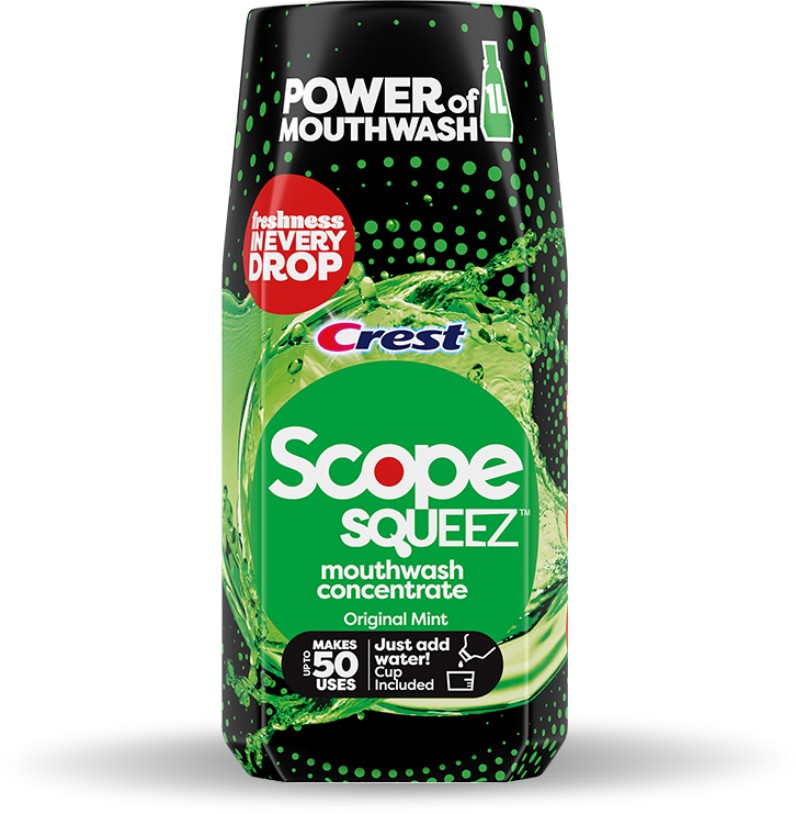 Crest Scope Squeez Concentrated Mouthwash, Original Mint, 1-count
